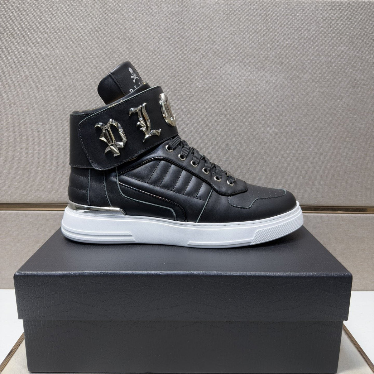 Philipp Plein Buckle-Strap High-Top Sneakers