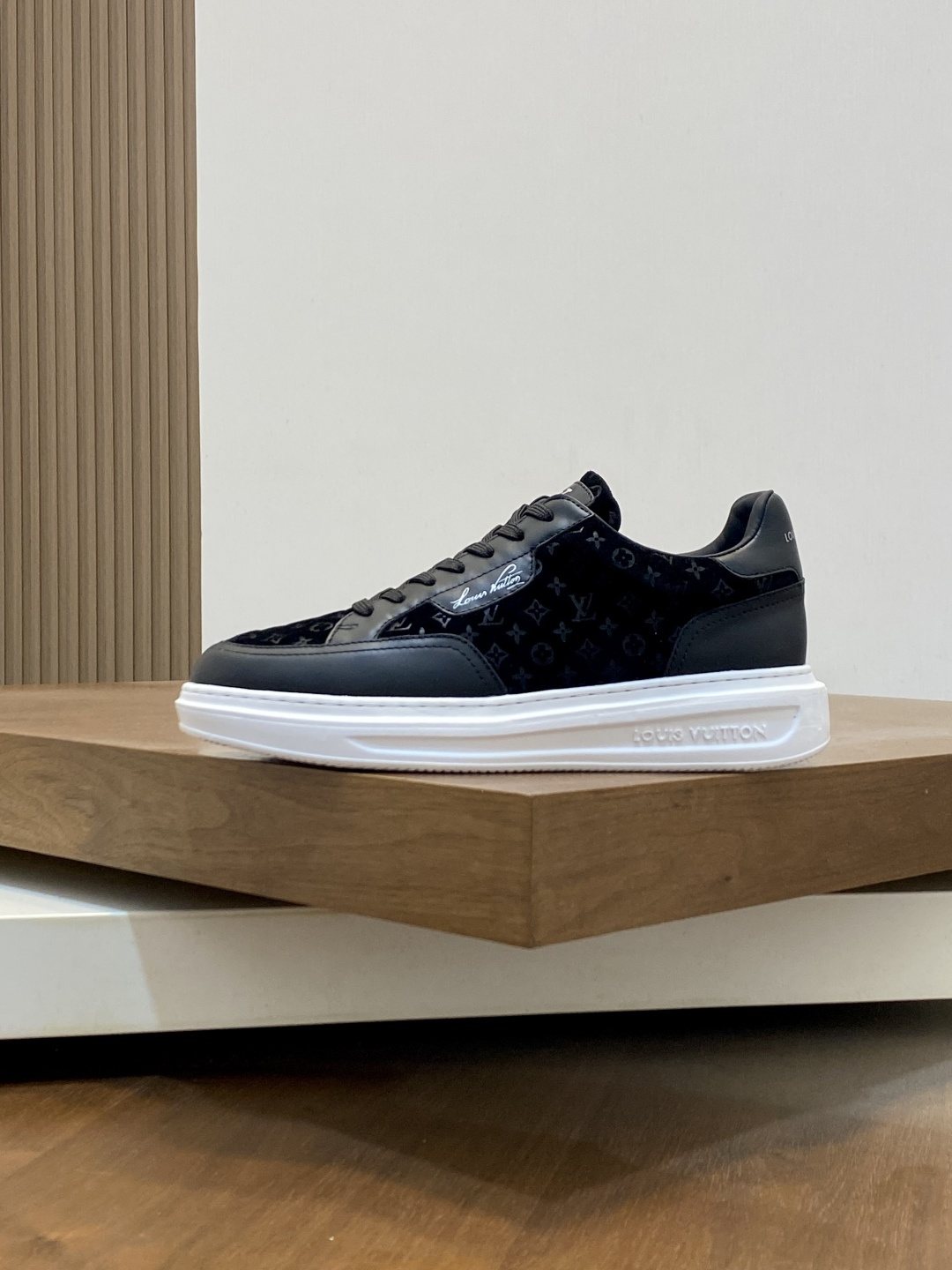 Louis Vuitton Men's Monogram Low-Top Sneakers - Lace-Up Closure